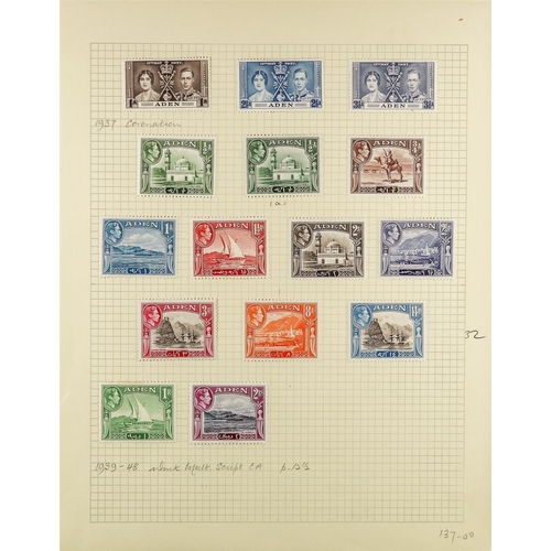 168 - ADEN 1937-63 FINE MINT COLLECTION incl. 1937 Dhows set to 8a, 1939-58 set to 2r, 1948 Wedding set, 1... 