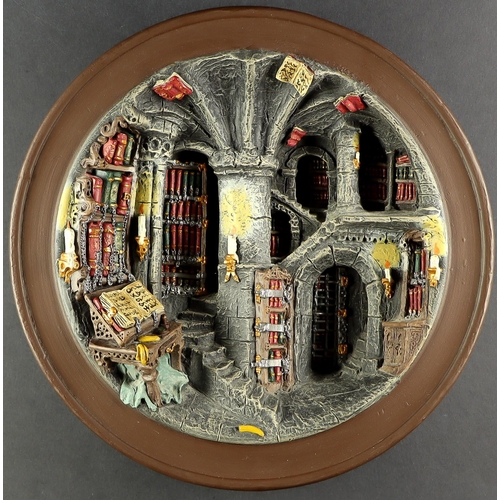 17 - DISCWORLD SCULPTURED PLATES. 2 limited edition plates with scenes from Discworld by Bernard Pearson.... 