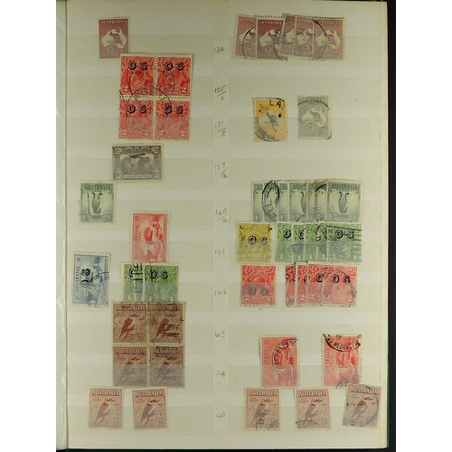 208 - AUSTRALIA 1913-92 four stockbooks of mint (many later never hinged) and used incl. 1913-14 3d, 1915-... 