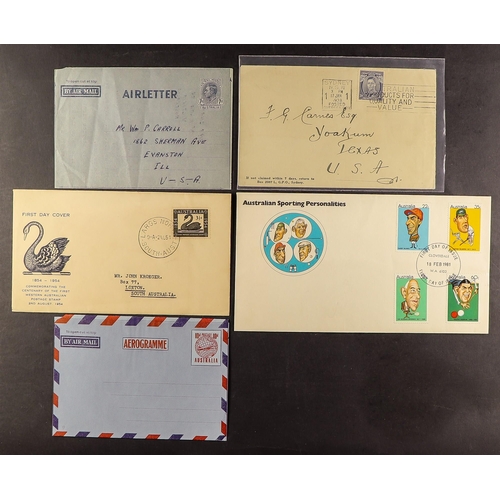 209 - AUSTRALIA 1945- 2012 COVERS a bow with mainly unused postal Stationery cards with many complete sets... 