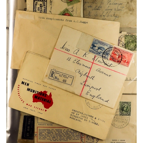 213 - AUSTRALIA LARGE ACCUMULATION IN FIVE BOXES in albums, stockbooks and packets etc, note covers incl. ... 