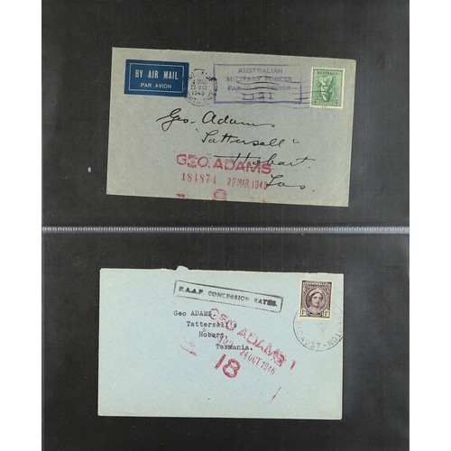 217 - AUSTRALIA TASMANIA 1940-47 collection of covers addressed to Tattersall's (Geo. Adams) in Hobart fro... 