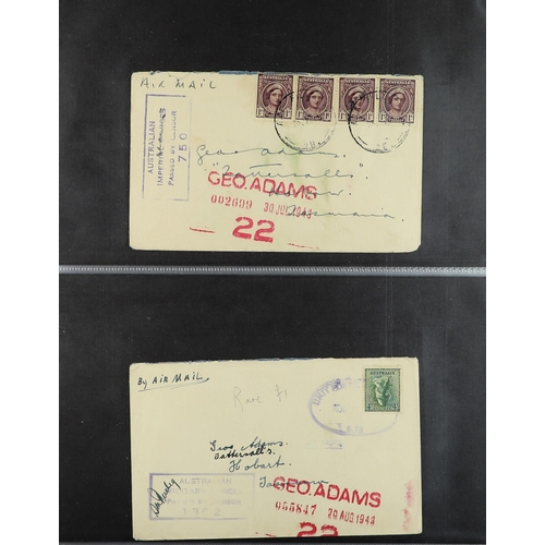 217 - AUSTRALIA TASMANIA 1940-47 collection of covers addressed to Tattersall's (Geo. Adams) in Hobart fro... 