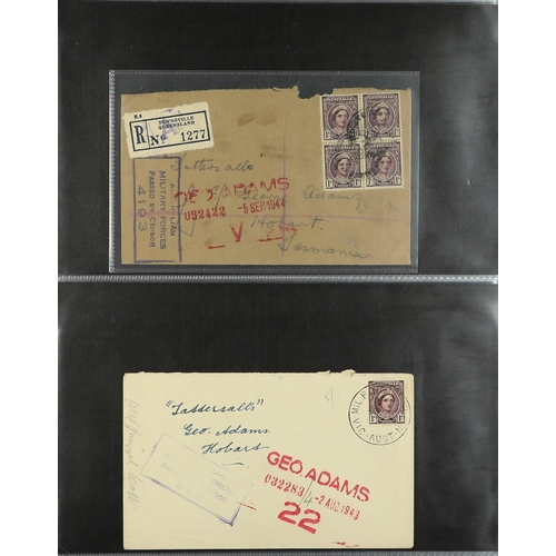 217 - AUSTRALIA TASMANIA 1940-47 collection of covers addressed to Tattersall's (Geo. Adams) in Hobart fro... 