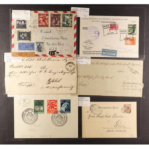 219 - AUSTRIA 1850's-1950's COVERS RANGE an American dealers stock (P.T.S.A. $4200+) incl. pre-stamp, othe... 