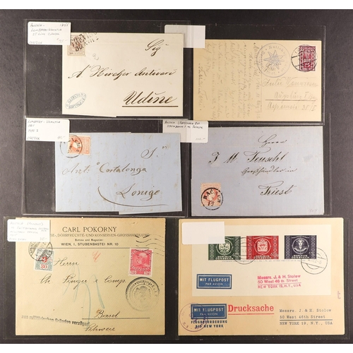 219 - AUSTRIA 1850's-1950's COVERS RANGE an American dealers stock (P.T.S.A. $4200+) incl. pre-stamp, othe... 