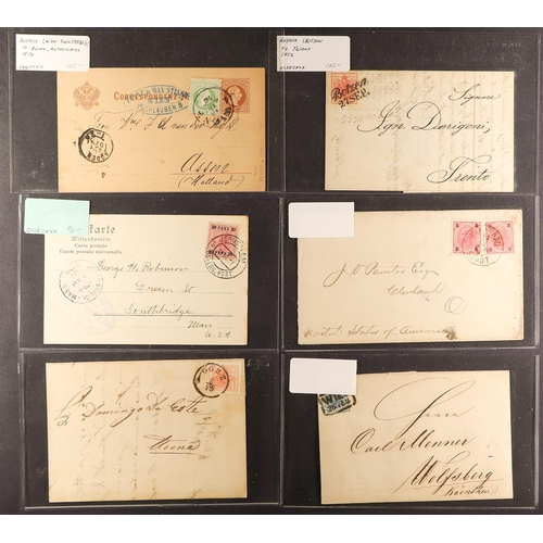 219 - AUSTRIA 1850's-1950's COVERS RANGE an American dealers stock (P.T.S.A. $4200+) incl. pre-stamp, othe... 