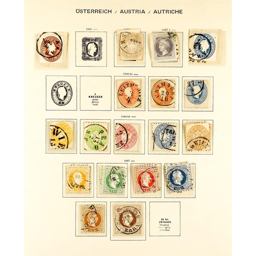 220 - AUSTRIA 1850-1953. a useful mint and used collection in a Schaubek album, with mint (many never hing... 