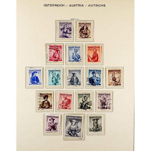 220 - AUSTRIA 1850-1953. a useful mint and used collection in a Schaubek album, with mint (many never hing... 