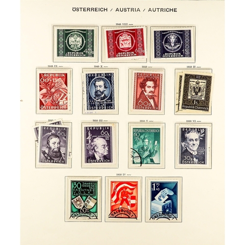 220 - AUSTRIA 1850-1953. a useful mint and used collection in a Schaubek album, with mint (many never hing... 