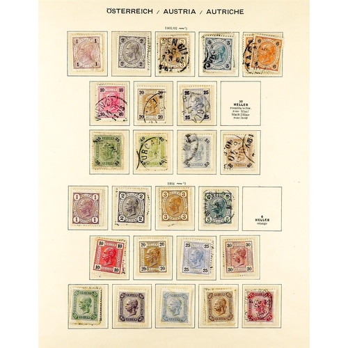 220 - AUSTRIA 1850-1953. a useful mint and used collection in a Schaubek album, with mint (many never hing... 