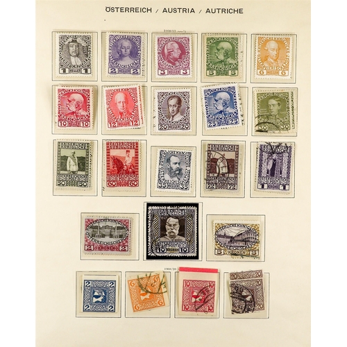 220 - AUSTRIA 1850-1953. a useful mint and used collection in a Schaubek album, with mint (many never hing... 