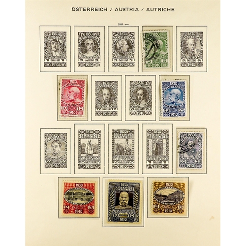 220 - AUSTRIA 1850-1953. a useful mint and used collection in a Schaubek album, with mint (many never hing... 