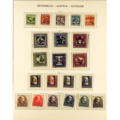 220 - AUSTRIA 1850-1953. a useful mint and used collection in a Schaubek album, with mint (many never hing... 