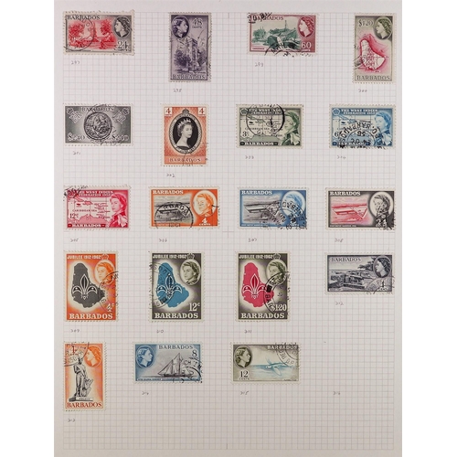 232 - BARBADOS 1852-1980 USED COLLECTION incl. 1852-55 1d deep blue (3 margins), 1855-58 1d deep blue (4 m... 