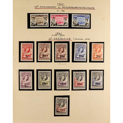 235 - BECHUANALAND 1897-1998 STAMPS & COVERS IN 10 VOLUMES Incl. 5 stock books & an album of stamps with Q... 