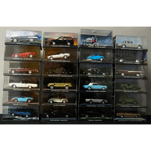 24 - JAMES BOND CAR COLLECTION. 94 models and the accompanying magazines from 1-89 (missing 84, 85, 87). ... 