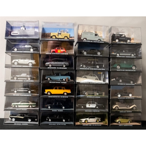 24 - JAMES BOND CAR COLLECTION. 94 models and the accompanying magazines from 1-89 (missing 84, 85, 87). ... 