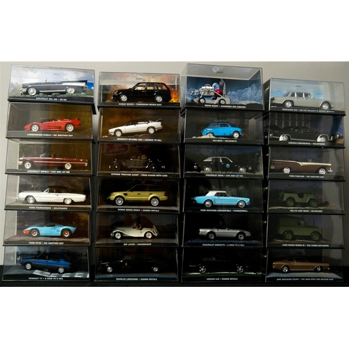 24 - JAMES BOND CAR COLLECTION. 94 models and the accompanying magazines from 1-89 (missing 84, 85, 87). ... 