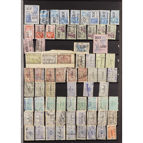 244 - BELGIUM REVENUE STAMPS 1860's-1940's used ranges incl. many Effet de Commerce, Affiches, Quittances,... 