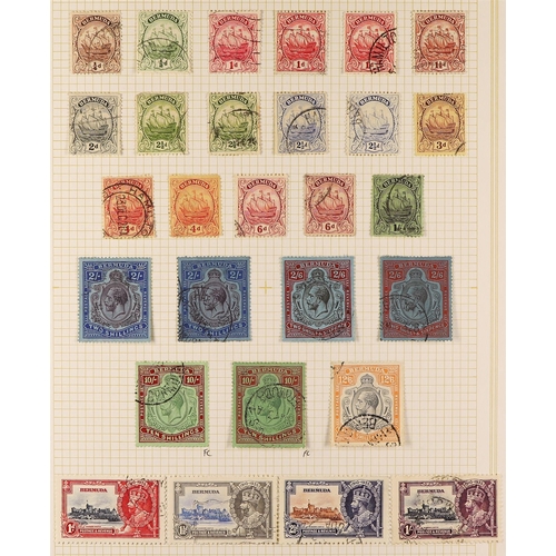 253 - BERMUDA 1910-36 USED COLLECTION incl. 1910-25 set with shades incl. both 1s, 1918-22 Key types set t... 