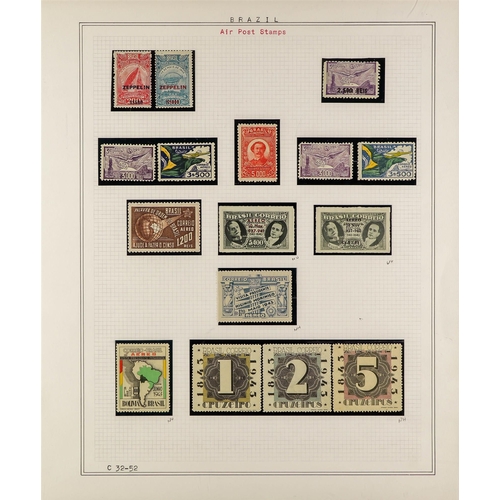 261 - BRAZIL 1931-66 AIR STAMPS COLLECTION mint or never hinged mint incl. 1931 Zeppelin surcharged set, 1... 