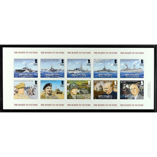 267 - BR. IND. OCEAN TERR 2005 60th Anniversary of the End of WWII complete set (as SG 326/335), an IMPERF... 