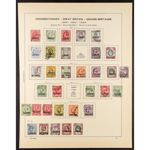 273 - BR. LEVANT 1885-1921 ATTRACTIVE USED COLLECTION incl. 1885-88 set, 1887-96 set, 1902-05 set to 12pi ... 