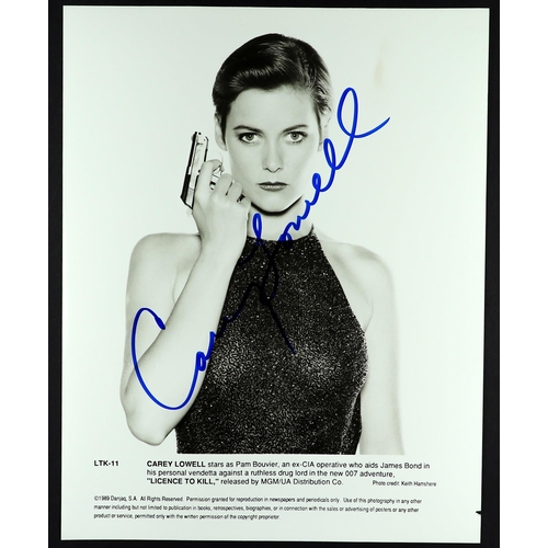 29 - JAMES BOND SIGNED PHOTOS. signatures of actresses and actors who have featured in Bond films. Signat... 