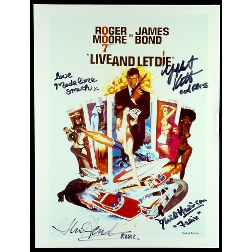 29 - JAMES BOND SIGNED PHOTOS. signatures of actresses and actors who have featured in Bond films. Signat... 