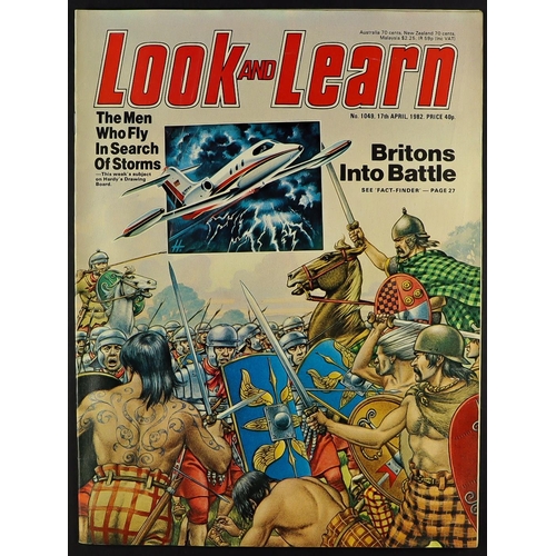 31 - LOOK AND LEARN MAGAZINES. Ranging from Sept 1967 (298#) to April 1982 (1049#). (Approx 700 magazines... 