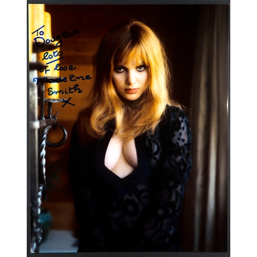 32 - MADELINE SMITH SIGNED PHOTOS. 36 photos many different. Including Bond, Carry on, and publicity shot... 