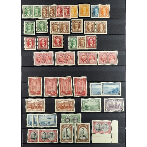 355 - CANADA 1937-52 VFM & NHM COLLECTION incl. 1937-38 defins set plus coils & air stamp, 1942 War Effort... 