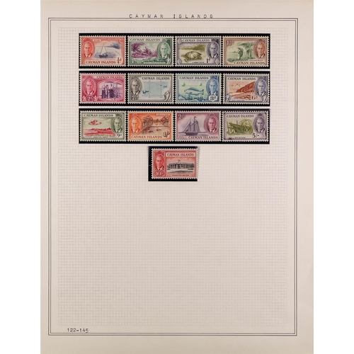 363 - CAYMAN IS. 1937-50 COMPLETE MINT OR NEVER HINGED COLLECTION most stamps are never hinged incl. 1938-... 