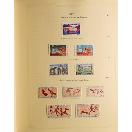 369 - CHAD 1959- 96 FINE MINT COLLECTION. with many NHM issues throughout presented in an album, with Post... 