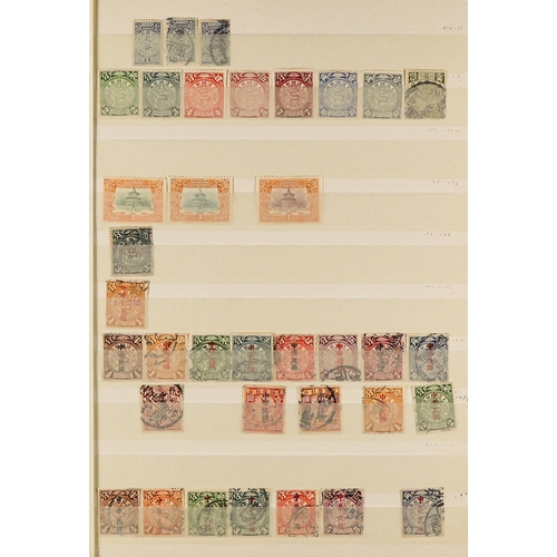 372 - CHINA 1882-1950's COLLECTION incl. Large Dragon 3ca. (2) and 5ca. used, Small Dragon 1ca., 2ca., and... 