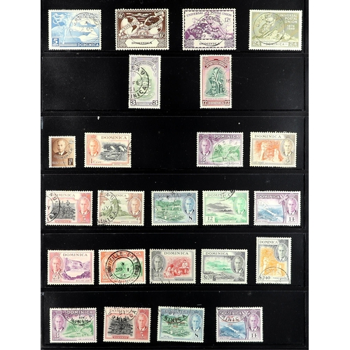 401 - DOMINICA 1937-51 FINE USED A virtually complete basic run (SG 96/138), just missing 1951 2c. S.T.C. ... 