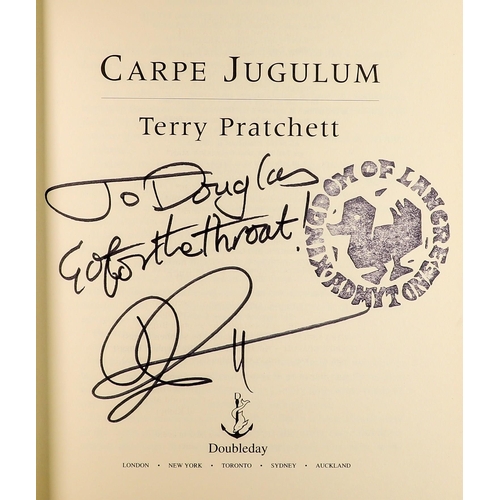 59 - TERRY PRATCHETT 'Carpe Jugulum' First Edition hardback, signed by author. Very good.