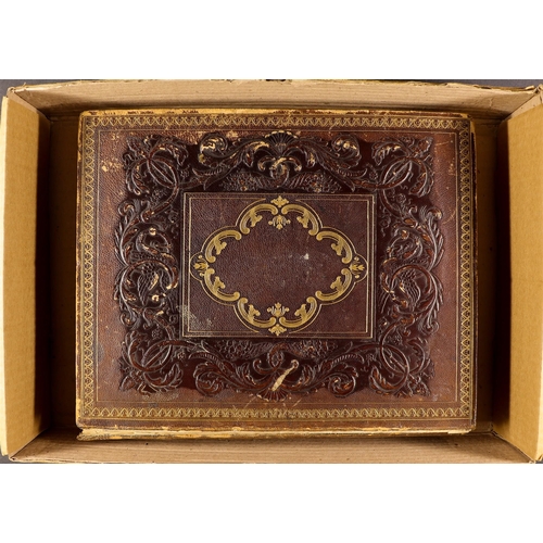 67 - VICTORIAN AUTOGRAPHS & WAX SEALS COLLECTION in a leather bound volume, largely with items from the 1... 