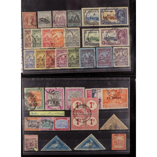 73 - COLLECTIONS & ACCUMULATIONS COMMONWEALTH USED RANGES ON STOCKCARDS incl. Australia Kangaroos 1929 10... 