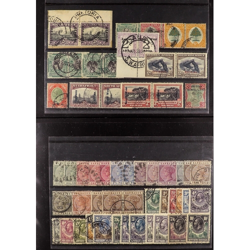 73 - COLLECTIONS & ACCUMULATIONS COMMONWEALTH USED RANGES ON STOCKCARDS incl. Australia Kangaroos 1929 10... 