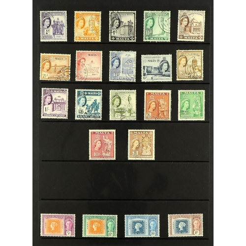 76 - COLLECTIONS & ACCUMULATIONS BRITISH COMMONWEALTH COLLECTION Abu Dhabi to Zanzibar housed in 15 Prinz... 