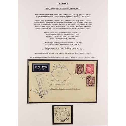 950 - GREAT BRITAIN LIVERPOOL POSTAL HISTORY COLLECTION a largely 19th century collection in four albums, ... 