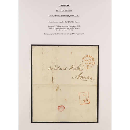 950 - GREAT BRITAIN LIVERPOOL POSTAL HISTORY COLLECTION a largely 19th century collection in four albums, ... 