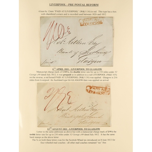 950 - GREAT BRITAIN LIVERPOOL POSTAL HISTORY COLLECTION a largely 19th century collection in four albums, ... 