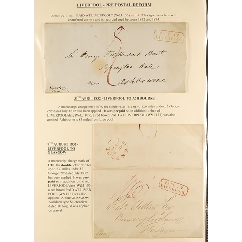 950 - GREAT BRITAIN LIVERPOOL POSTAL HISTORY COLLECTION a largely 19th century collection in four albums, ... 