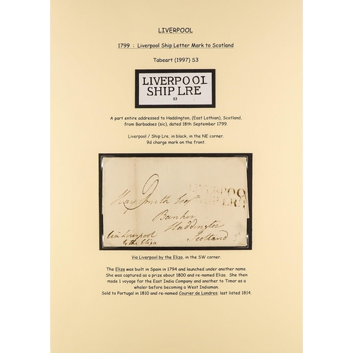 950 - GREAT BRITAIN LIVERPOOL POSTAL HISTORY COLLECTION a largely 19th century collection in four albums, ... 