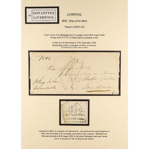 950 - GREAT BRITAIN LIVERPOOL POSTAL HISTORY COLLECTION a largely 19th century collection in four albums, ... 