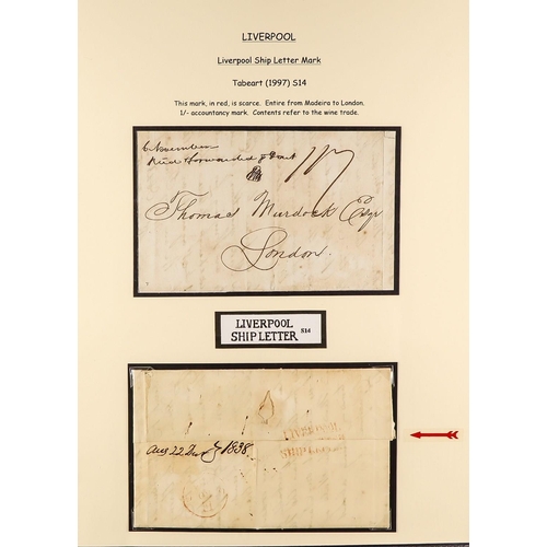 950 - GREAT BRITAIN LIVERPOOL POSTAL HISTORY COLLECTION a largely 19th century collection in four albums, ... 