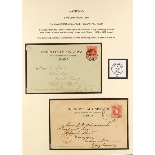 950 - GREAT BRITAIN LIVERPOOL POSTAL HISTORY COLLECTION a largely 19th century collection in four albums, ... 